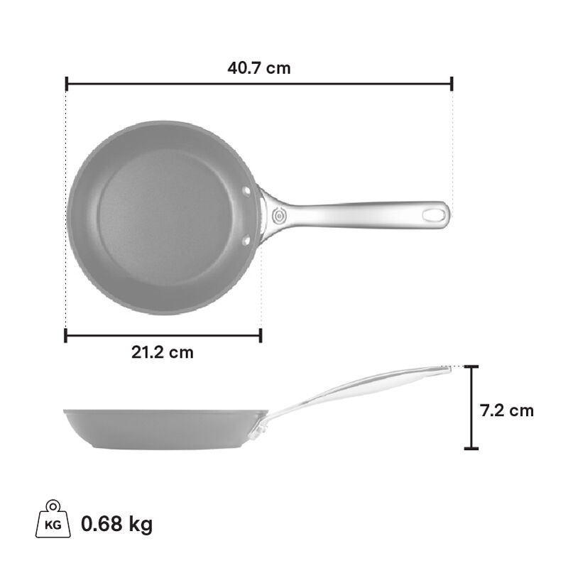 Set of 3 Toughened Nonstick Pro Fry Pans | Le Creuset